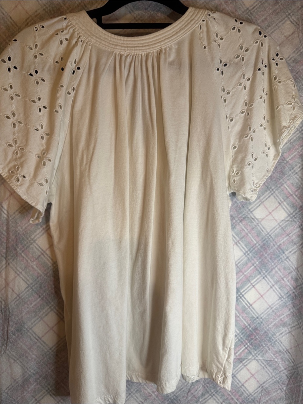 Philosophy White Eyelet V-Neck Cotton Tunic - Picture 5 of 5